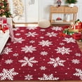thumbnail image 2 of Hasoo Christmas Room Decor Area Rug Indoor Modern Washable Throw Rug for Living Room 6' x 9' Red Carpet, 2 of 5