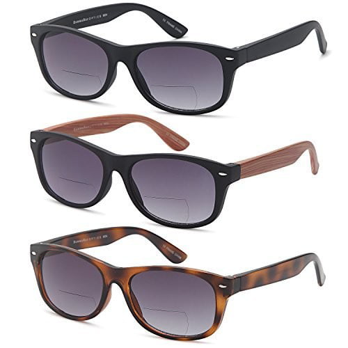 Gamma Ray Optics Gamma Ray 3 Pack Of Vintage Style Bifocal Sunglasses