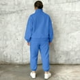 thumbnail image 6 of 2 Piece Sets for Women 2025 Fall Travel Outfits Long Sleeve Tracksuit Joggers Sets Half Zip Sweatsuit Matching Set Blue S, 6 of 7