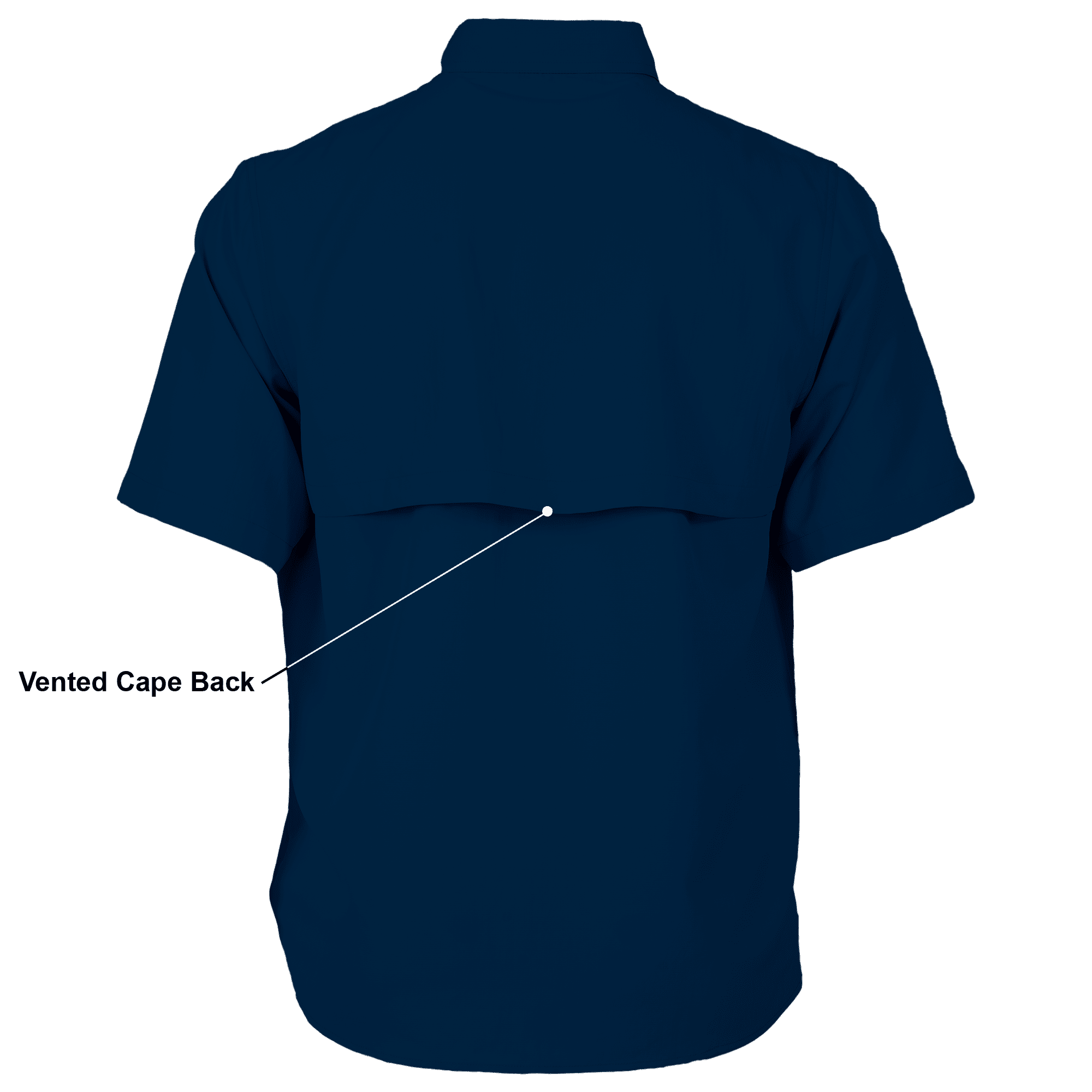 Kings River Men's Short Sleeve Fishing Guide Shirt, Estate Blue, Size 3XL