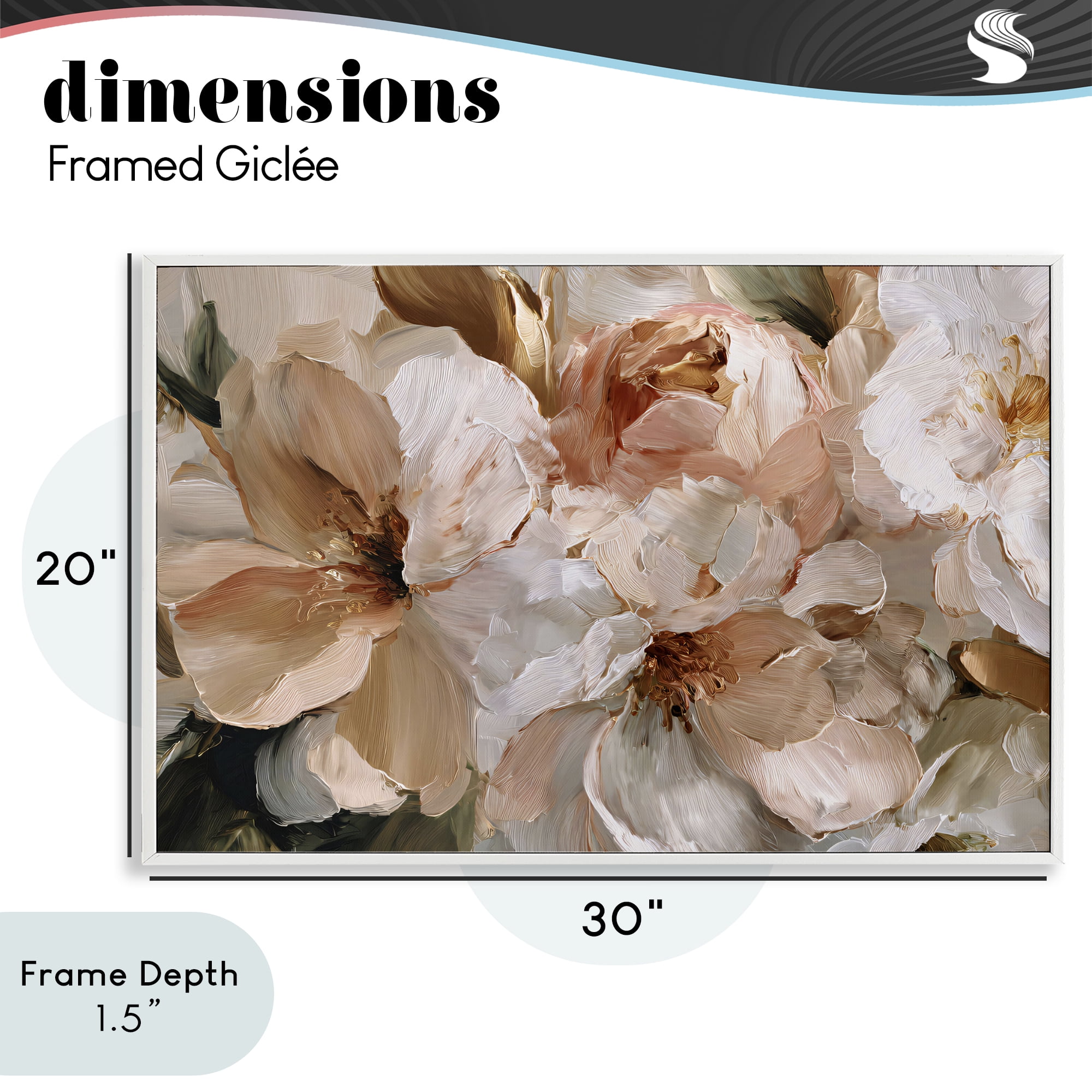 Stupell Industries Pink Brushstroke Petals White Framed Giclee Art, design by Jacky Ngan