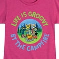 thumbnail image 3 of Pete The Cat - Life Is Groovy By The Campfire - Toddler And Youth Girls Short Sleeve Graphic T-Shirt, 3 of 6