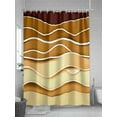 thumbnail image 5 of Shower Curtain Yellow Waves Bathroom Curtains with Hooks, Waterproof Fabric Abstract Water Lines Bath Shower Curtains Set for Bathroom Bathtubs Decor 72x72 Inch, 5 of 8