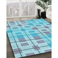 thumbnail image 2 of Ahgly Company Indoor Square Patterned Butterfly Blue Area Rugs, 4' Square, 2 of 6