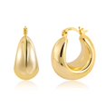 thumbnail image 2 of Lancharmed Gold Plated Stud Earrings for Womens,Gradient Hoops Earring Sister Gift, 2 of 9