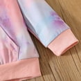 thumbnail image 7 of LIIPEE Girls Boys Jacket Tie Dye Printed Long Sleeve Hooded Jackets With Pocket Infant Comfortable Party Coat,Purple,1-2 Years, 7 of 7