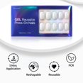 thumbnail image 4 of Press on Nails ShangMeng White Soft Gel Square para mujer, 4 of 9