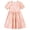 Pink 1, variant on Girls Casual Dresses Ruffles Sleeve Flare Crewneck Summer Easter Flowy Sundress Yellow Size 4
