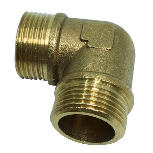 Codo De Latón Conector Adaptador De Rosca Acoplador Calentador De Agua Instalación De Tuberías DN20xDN20 DYNWAVEMX Adaptador de rosca macho de codo