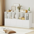 thumbnail image 4 of Costway 1 PCS Cube Bookcase with Doors, Open Compartments & Cabinet, Modern Display Shelf White, 4 of 10