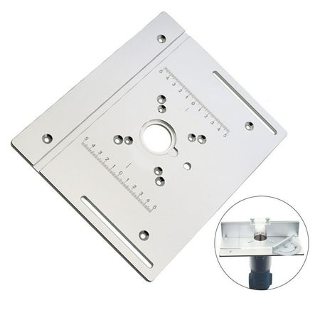 

Silver Router Table Insert Plate Aluminum Alloy Router Table Insert Accessories
