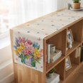thumbnail image 6 of Table Runners 70 Inches Long Dress Scarves, Spring Floral Farmhouse Coffee/Dining/Kitchen Table Decor, Holiday Table Runner, Watercolor Lavender Daisy Butterflies Linen 13x70 Inch, 6 of 9