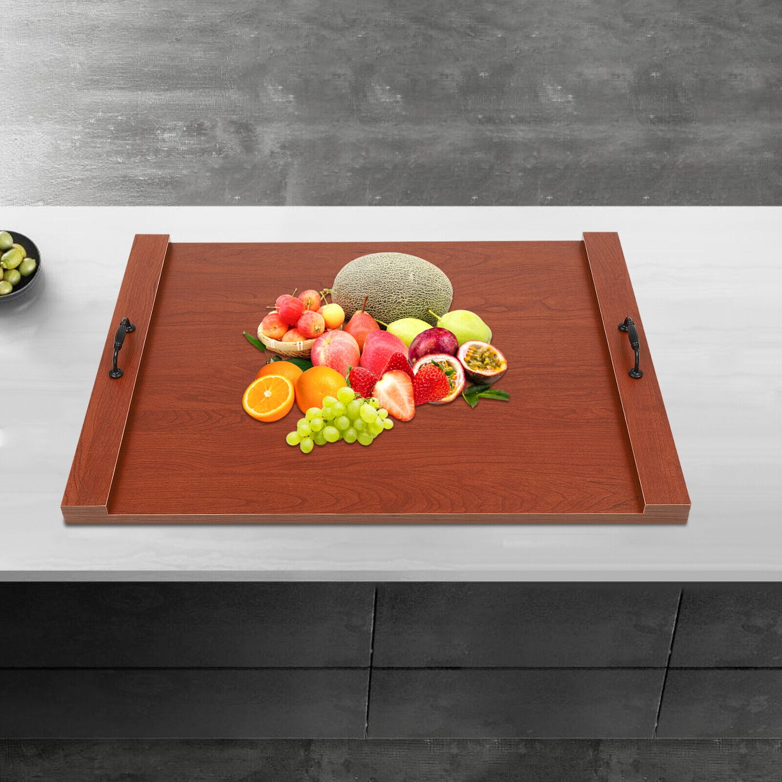 Fichiouy Wooden Stove Top Cover Board with Handles for Electric Stove and Gas Stove