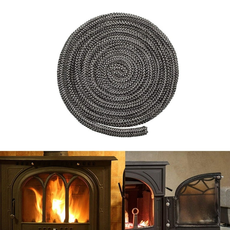 Black Stove Fireplace Rope Burner Door Sealing Rope Fiberglass High  Temperature Resistance Woodburner Gasket Cord 8/9/10/12mm