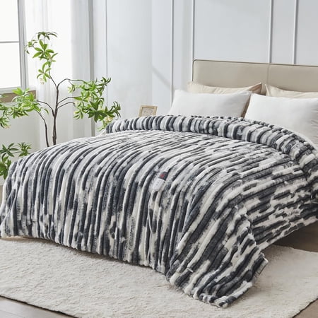 Heated Blanket Full - 72"x84" Heating Bed Electric Blankets with 6 Heating Levels & 10 Hours Auto Off, Soft Ribbed Faux Sherpa, Over-Heated Protection ETL, Dark Gray