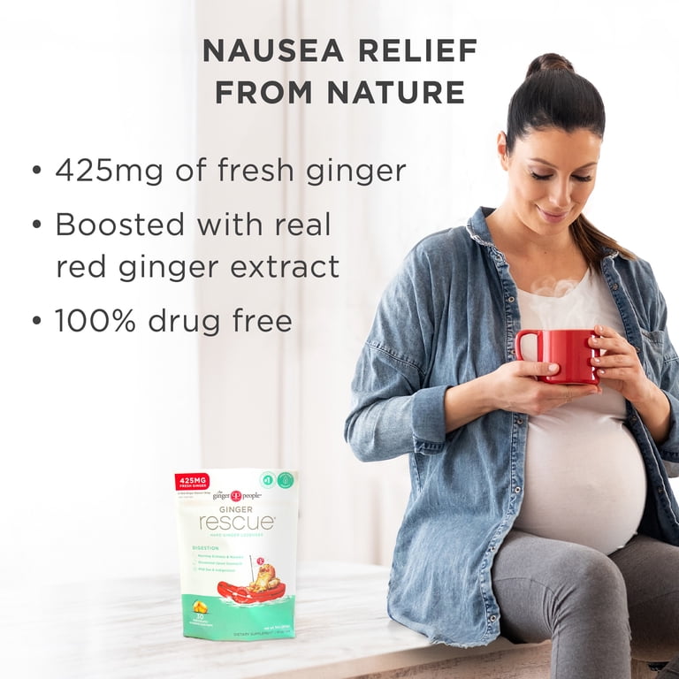 The Ginger People Ginger Rescue Lozenges, 3oz, Non-GMO, Vegan, Gluten ...