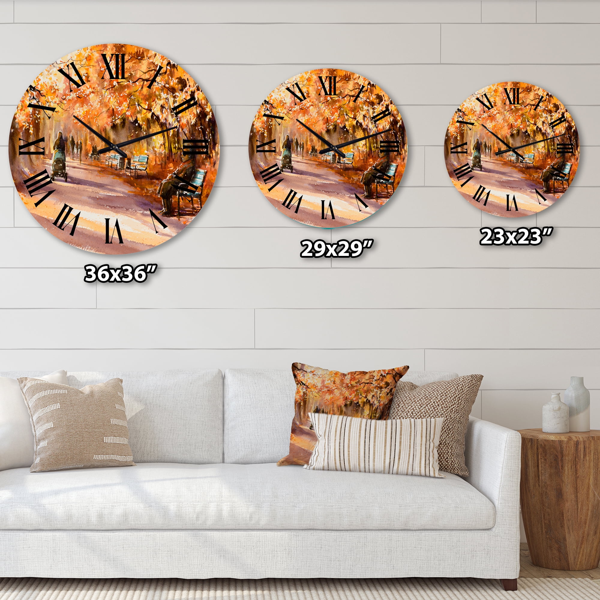 Designart 1 in Country Wall Clock