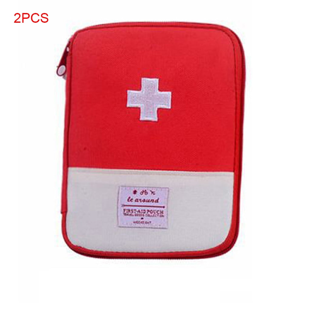 2 Pieces Medical Bag Emergency Survival . First Aid Kit Bag Home Travel Camping