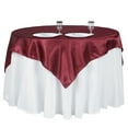 thumbnail image 5 of BalsaCircle 60" x 60" Burgundy Square Satin Table Overlays Wedding Catering Linens Tablecloth, 5 of 8