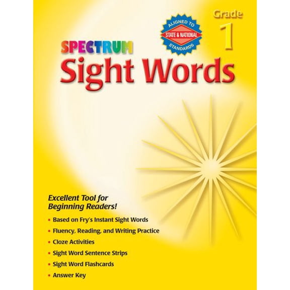 Pre-Owned Spectrum Sight Words, Grade 1 Paperback