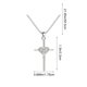 thumbnail image 3 of Uuiauoio Heart-Shaped Gemstone Cross Pendant Necklace with Zirconia Stones, Copper Plated Religious Jewelry for Women, Elegant Box Chain Collar Necklace for Everyday Wear and Gift Giving, 3 of 7