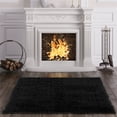 thumbnail image 4 of Riverbay Furniture Transitional Flokati Hand Woven Wool 3'x5' Rug in Black, 4 of 4