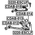 thumbnail image 2 of Febest BUSHING, FRONT UPPER CONTROL ARM # CDAB-015 OEM 15864153, 2 of 2