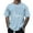 02 Sky Blue, variant on YueHuiYing Men’s Short Sleeve Shirts Crew Neck T-Shirt for Men with Letter Print and Vertical Text Design Tops
