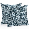 thumbnail image 2 of Throw Pillow Covers 24x24 Inch Set of 2, Navy Blue Spring Floral Waterproof Outdoor Pillow Covers, Farmhouse Flowers Elegant Pastoral Decorative Cushion Pillowcases for Couch, Sofa, Bed, Patio, 2 of 9