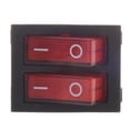 thumbnail image 5 of 4X Luz Roja Iluminada 6 Pines Dual SPST ON/OFF Interruptor Basculante de AC 15A/250V 20A/125V, 5 of 5