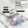 thumbnail image 4 of MANBASNAKE Wireless Gaming Mouse With Transparent Design,Tri-Mode 2.4G/USB-C/Bt 5.0 ,3D RGB Backlit,Silent with 7 Buttons,Rechargeable for PC(Black), 4 of 7