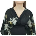 thumbnail image 1 of Bimba Robe Maxi de Maternité à Manches Kimono Imprimé Floral Noir-22, 1 of 5