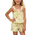 thumbnail image 6 of Amidoa Girls 2 Piece Outfits Summer Clothes Cute Tank Top Floral Print Sleeveless T-Shirt and Shorts Casual Kids Clothing Sets Multicolor Size 2T, 6 of 9