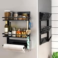 thumbnail image 2 of Organizadores plegables de condimentos con base fuerte para puerta de refrigerador, estante de almacenamiento para utensilios de cocina, diseño eficiente del espacio, estante de cocina, 2 of 9