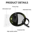 thumbnail image 4 of Saint Patrick's Day 2pcs PU Leather Round Bag Tags with Privacy Cover and Name ID Tag - Suitcase Tags for Travel Luggage, Handbags, Backpacks, School Bags, 4 of 6