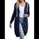thumbnail image 1 of Sudadera con Capucha y Cremallera para Mujer, Chaqueta Informal de Larga para Otoño, Chaquetas Largas de Otoño con Bolsillos, Túnica Azul Marino XL, 1 of 9