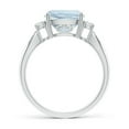thumbnail image 2 of ANGARA Natural Cushion 2.7 ct Aquamarine Solitaire Ring with Diamond Accents in 14K White Gold for Women (Size-9mm) | March Birthstone, Anniversary, Jewelry Gift for Women | Natural Aquamarine Ring, 2 of 9