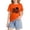 Orange, variant on Ruyang Teens Baggy Cotton Tops Letter Print Graphic Crewneck Pullover Tops Summer Loose Sot Breathable T-Shirt 2-13 Years