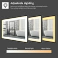 thumbnail image 4 of ANYHI LED Lighted Vanity Full Body Mirror Large mirror Bathroom Mirrors with Lights, Waterproof, Wall Mounted, 40"x 24", 4 of 16