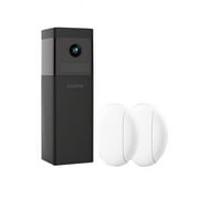 Bosma X1 Indoor Home Security Camera System, WiFi & Bluetooth, 360° Rotation, Super Wide Angle, 1080P HDR, Color Night Vision, 2-Way Audio, PIR Motion Detection, Plug-in Cam with 2 Window/Door Sensors