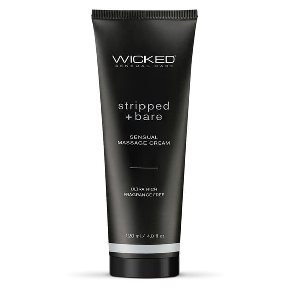 Wicked Massage Cream Stripped   Bare Unscented 4 Oz