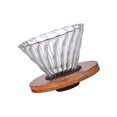thumbnail image 1 of Becaristey Clear Glass Coffee Dripper Drop Over Funnel for Coffee Small Medium 1Set, 1 of 6