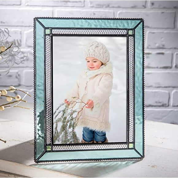 Cadre Photo Turquoise 5x7 Photo Table de Bureau Décor d'Hiver J Devlin Pic 419-57HV