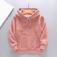 thumbnail image 4 of xaweyi Kids Child Toddler Boys Girls Solid Long Sleeve Patchwork Hooded Thickened Warm Sweatshirt Pullover Blouse Tops Outfits Clothes,Sizes 4-5 Years, 4 of 4