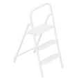 thumbnail image 3 of Dollhouse 3 Step Ladder, Wear  1/12 Miniature Step Ladder DIY Decoration Metal  For Mini House Accessories For Kitchen White,Silver, 3 of 8