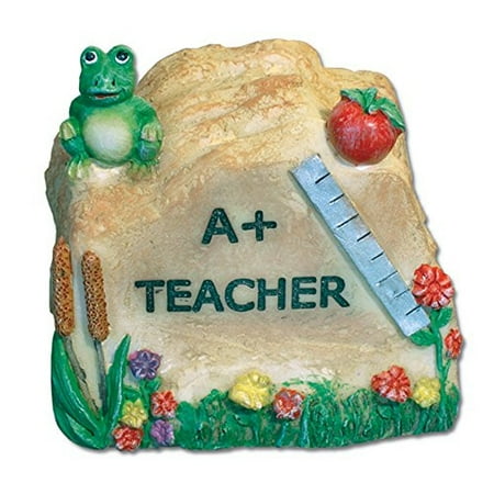 Teacher Polystone Message Rock Decoration For Potted Plant Paper