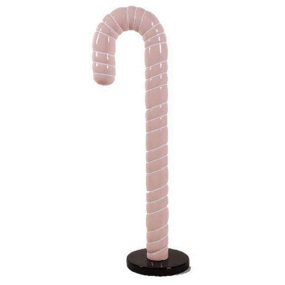 Large Pink Cushion Candy Cane Statue