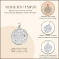 thumbnail image 3 of .925 Sterling Silver Round Aztec Mayan Calendar Charm Pendant -  (Small), 3 of 4