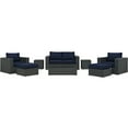 thumbnail image 2 of Ergode Sojourn 8 Piece Outdoor Patio Sunbrella Sectional Set - Canvas Navy, 2 of 5