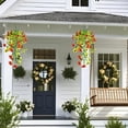 thumbnail image 6 of Amketima Outdoor Artificial Hanging Flowers Lifelike Fake Plants Pansy for Courtyard Garden Decoration 29.52 Inch UV Resistant No Maintenance, 6 of 6
